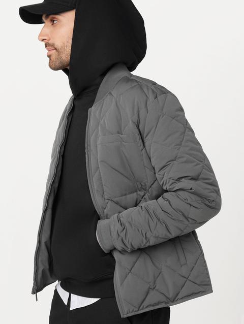 Frank And Oak The Skyline Reversible Bomber in Dark Grey High Quality