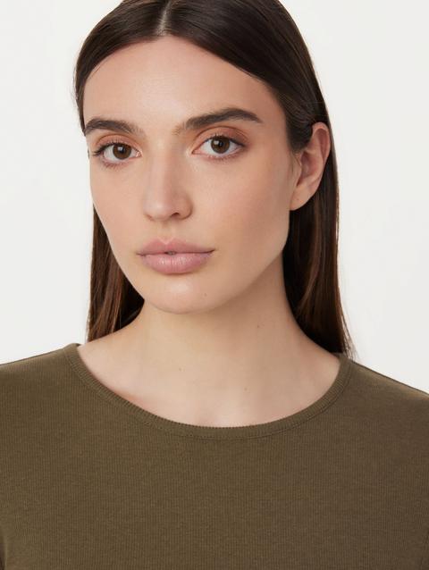 Frank And Oak The Slim Ribbed Long Sleeve Top in Mocha Best Buy