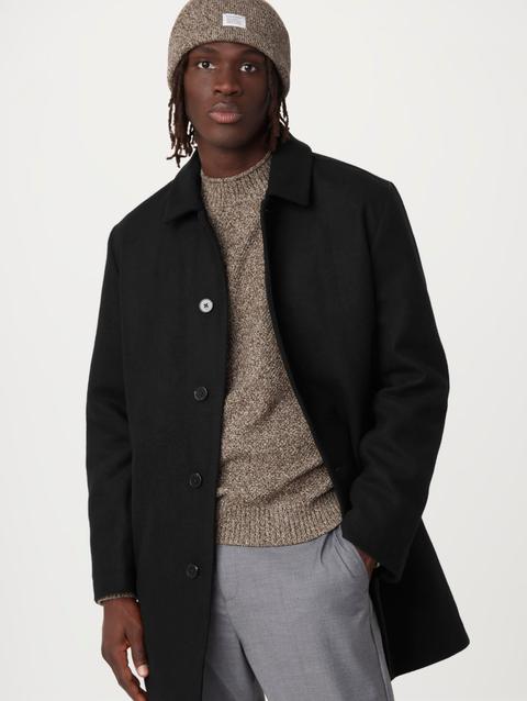 Frank And Oak The Smith Mac Topcoat in Black Free shipping