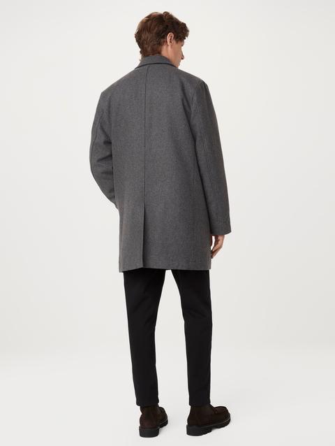 Frank And Oak The Smith Mac Topcoat in Charcoal Grey New Arrival