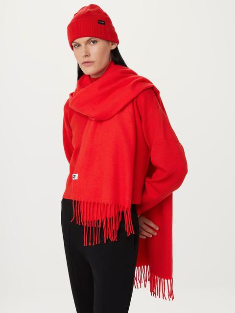 Frank And Oak The Solid Scarf in Bright Red Same Day Delivery