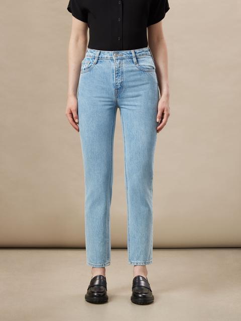 Frank And Oak The Stevie Tapered Jean in Light Wash Free shipping