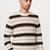 Frank And Oak The Striped Crewneck in Light Beige New Arrival