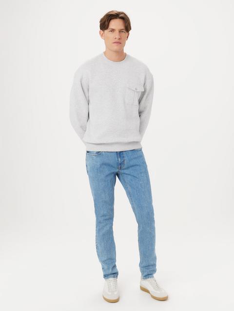 Frank And Oak The Utility Fleece Sweatshirt in Light Grey Best Seller