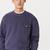 Frank And Oak The Utility Fleece Sweatshirt in Midnight Mauve New Arrival