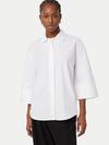 Frank And Oak The Wide Sleeve Poplin Shirt  in White New Arrival