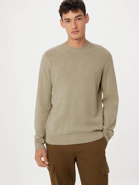 Frank And Oak The Yak Wool Crewneck Sweater in Marsh Green Best Price