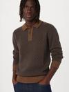 Frank And Oak The Yak Wool Polo Sweater in Mustang Brown Best Buy