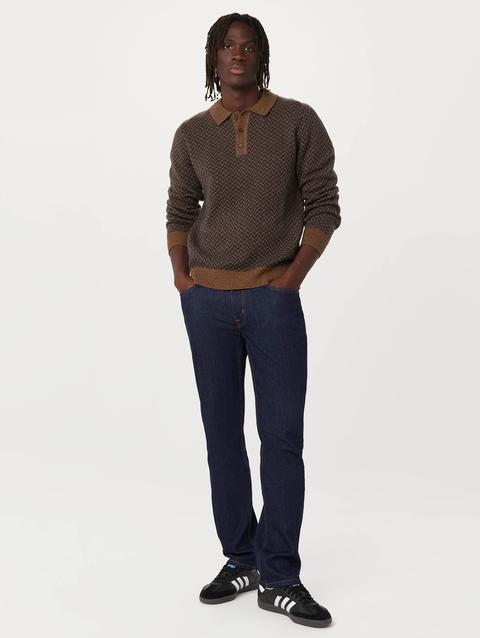 Frank And Oak The Yak Wool Polo Sweater in Mustang Brown Best Buy