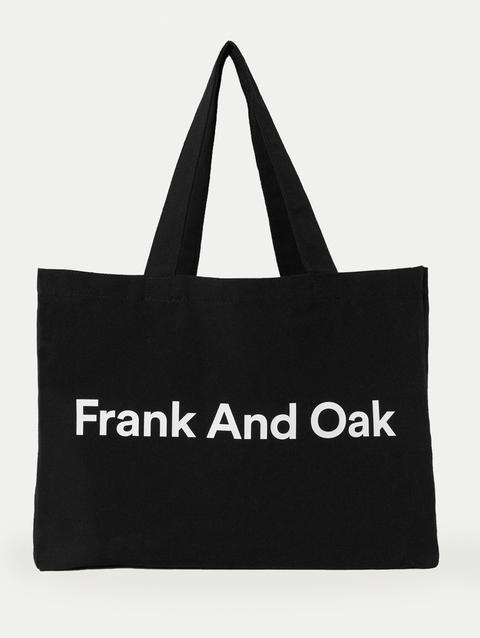 The Large Frank And Oak Tote Bag in Black High Quality